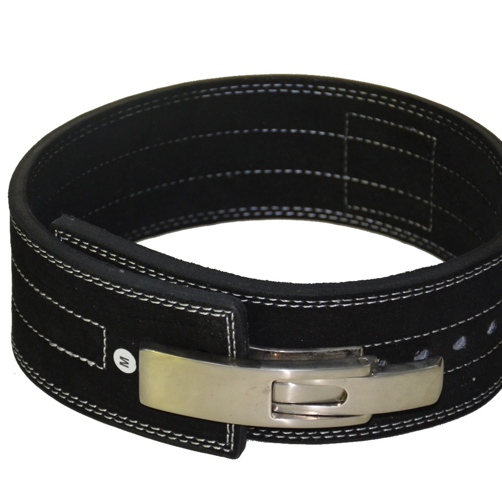 Weightlifting Powerlifting 4" Leather Lever Belt